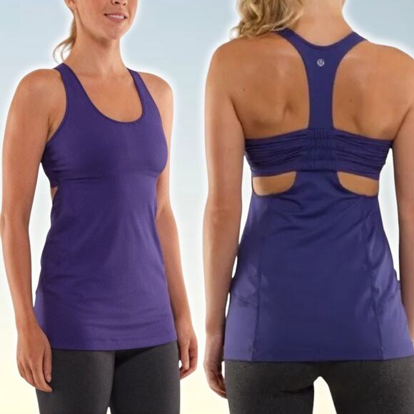 lululemon athletica Tops - LULULEMON Turbo Tank Sz 4 Purple Blue